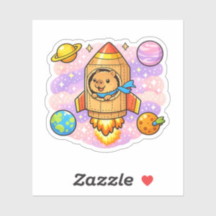 Kosmische Capybara Verkenner Sticker