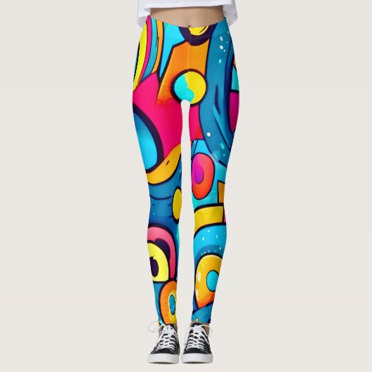 Kosmische carnavalskunst leggings (Voorkant)