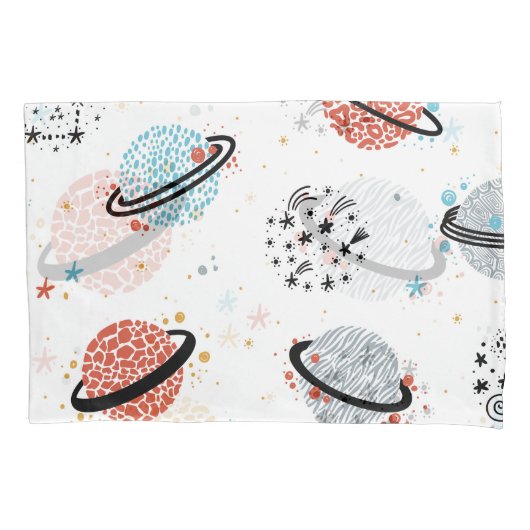 Kosmische Cartoons:  ruimtewonderen Kussensloop (Voorkant)