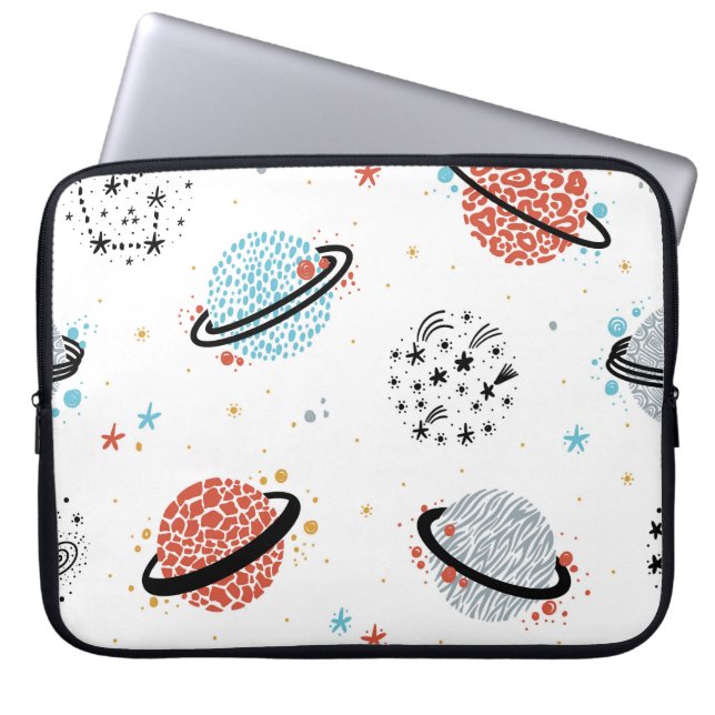 Kosmische Cartoons:  ruimtewonderen Laptop Sleeve (Voorkant)