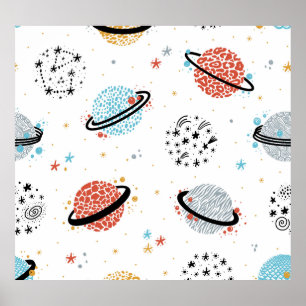 Kosmische Cartoons:  ruimtewonderen Poster