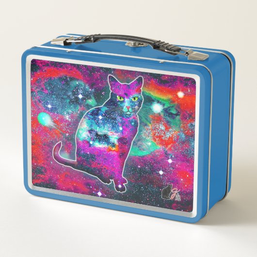 Kosmische Cat Delta Metalen Lunchbox (Achterkant)