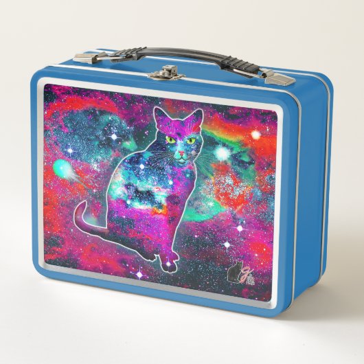 Kosmische Cat Delta Metalen Lunchbox (Voorkant)