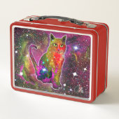 Kosmische Cat Zeta Metalen Lunchbox (Achterkant)