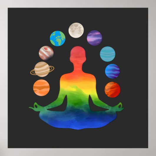 Kosmische chakra meditatie | Spirituele energie yo Poster (Voorkant)