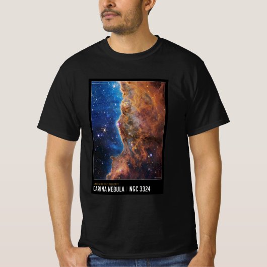 Kosmische Cliffs T-Shirt: James Webb NASA-geïnspir T-shirt (Voorkant)