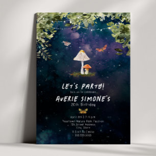 Kosmische Cottagecore Mushroom Forest Verjaardagsf Kaart