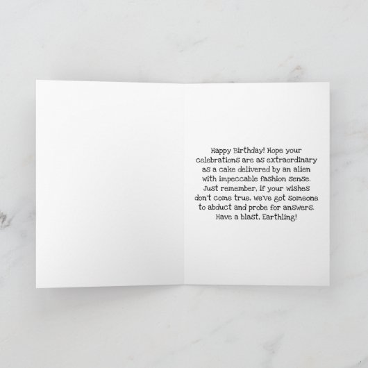 Kosmische Couture Verjaardag Kaart (Binnen)