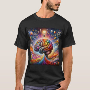 Kosmische creativiteit ontketend: hersenkracht t-shirt
