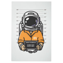 Kosmische Criminele Metalen Wandkunst