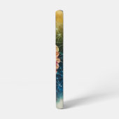 Kosmische Dahlia Geometrie Waterverf Art Samsung Galaxy Hoesje (Linkerkant)