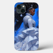 Kosmische Dame Afro-Amerikaanse Fantasy Kunst Case-Mate iPhone Case (Achterkant)