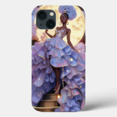 Kosmische Dame Afro-Amerikaanse Fantasy Kunst Case-Mate iPhone Case (Achterkant)