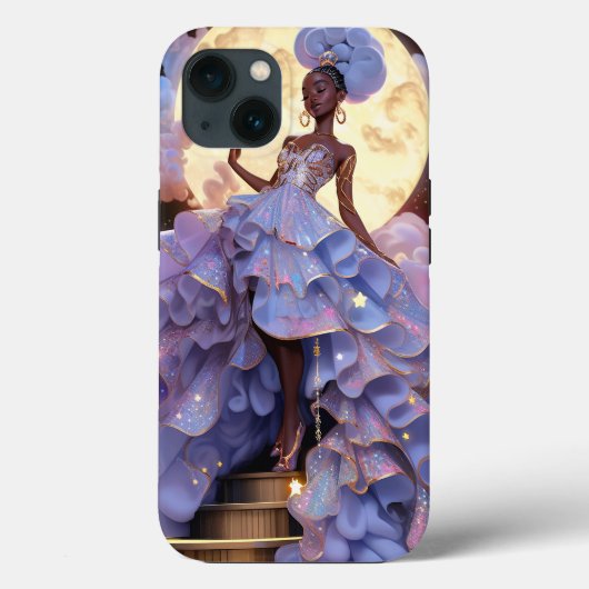 Kosmische Dame Afro-Amerikaanse Fantasy Kunst Case-Mate iPhone Case (Achterkant)