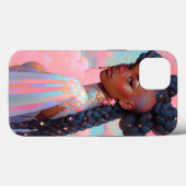 Kosmische Dame Afro-Amerikaanse Fantasy Kunst Case-Mate iPhone Case (Achterkant (horizontaal))