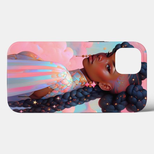 Kosmische Dame Afro-Amerikaanse Fantasy Kunst Case-Mate iPhone Case (Achterkant (horizontaal))