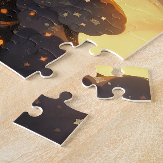 Kosmische Dame Afro-Amerikaanse Fantasy Kunst Legpuzzel (Zijkant)