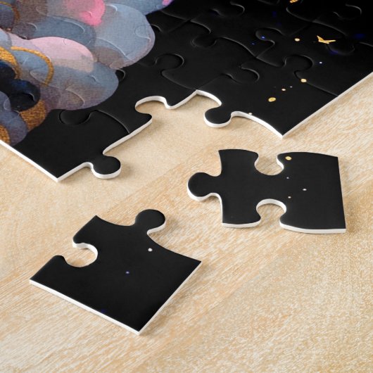 Kosmische Dame Afro-Amerikaanse Fantasy Kunst Legpuzzel (Zijkant)