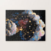 Kosmische Dame Afro-Amerikaanse Fantasy Kunst Legpuzzel (Horizontaal)