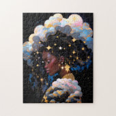 Kosmische Dame Afro-Amerikaanse Fantasy Kunst Legpuzzel (Verticaal)