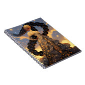 Kosmische Dame Afro-Amerikaanse Fantasy Kunst Notitieboek (Rechterzijde)