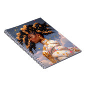 Kosmische Dame Afro-Amerikaanse Fantasy Kunst Notitieboek (Rechterzijde)