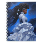 Kosmische Dame Afro-Amerikaanse Fantasy Kunst Notitieboek (Voorkant)