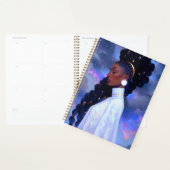 Kosmische Dame Afro-Amerikaanse Fantasy Kunst Planner (Display)