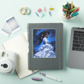 Kosmische Dame Afro-Amerikaanse Fantasy Kunst Sticker (iPad Cover)