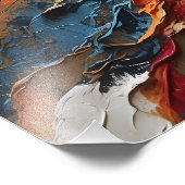 Kosmische Dans: een symfonie van texturen en kleur Foto Afdruk (Hoek)