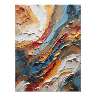 Kosmische Dans: een symfonie van texturen en kleur Foto Afdruk