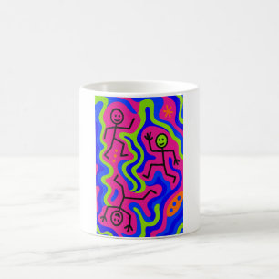 Kosmische dans - Neon Stickmen Mok