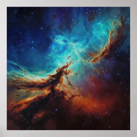 Kosmische Dans - Painterly Style Space Art Poster (Voorkant)