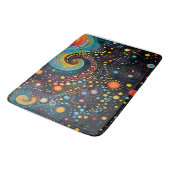Kosmische Dans: Polka Dots in Space Art Badmat (Gekanteld)