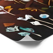 Kosmische dans - Surrealistisch Warli-landschap Poster (Hoek)