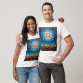 Kosmische dans - Surrealistisch Warli-landschap T-shirt (Unisex)