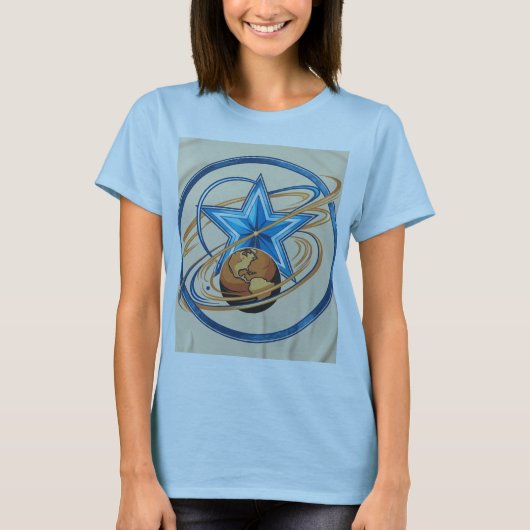 Kosmische dans: zwaartekracht in beweging t-shirt (Voorkant)