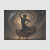 Kosmische Danser Sterrenstelsel Silhouet Decoupage Tissuepapier (Voorkant)