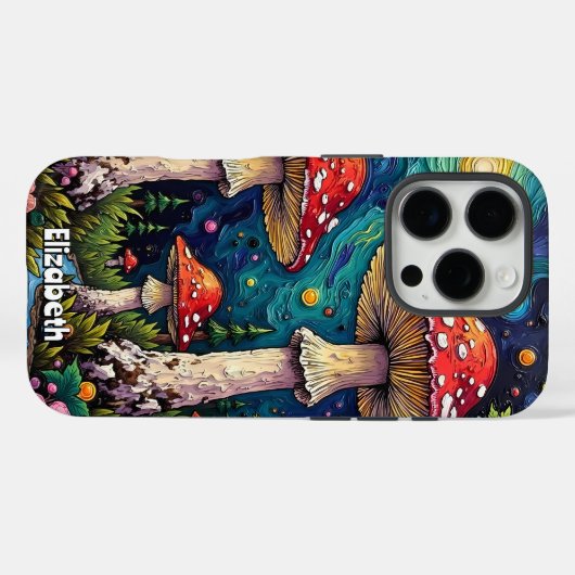 kosmische dennenpaddenstoelenweide Case-Mate iPhone case (Achterkant (horizontaal))