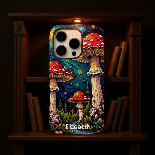 kosmische dennenpaddenstoelenweide Case-Mate iPhone case