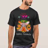 Kosmische Dieren Wild Voorbij het Melkwegstelsel T-shirt (Voorkant)