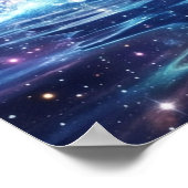 Kosmische Dolfijn Sterrengetij Poster (Hoek)