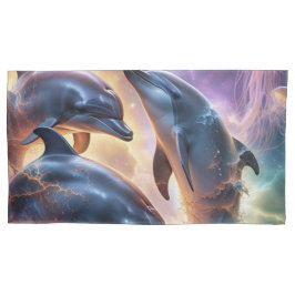 Kosmische dolfijnen en kwallen in de ruimte kussensloop