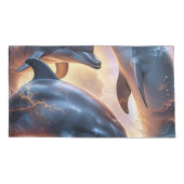 Kosmische dolfijnen en kwallen in de ruimte kussensloop (Achterkant-Links)