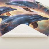 Kosmische dolfijnen en kwallen in de ruimte sherpa deken (3/4)