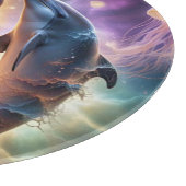 Kosmische dolfijnen en kwallen in de ruimte snijplank (Hoek)