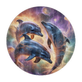 Kosmische dolfijnen en kwallen in de ruimte snijplank