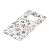 Kosmische Doodles: sterren en kometen Creditkaart Flessenopener (Achterkant Gekanteld)