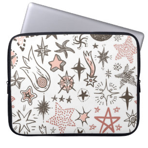 Kosmische Doodles: sterren en kometen Laptop Sleeve