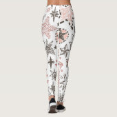 Kosmische Doodles: sterren en kometen Leggings (Achterkant)